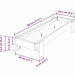 vidaXL Canalón de alimentación para pollos Plateado 80 x 28 x 13.5 cm Acero galvanizado Sale