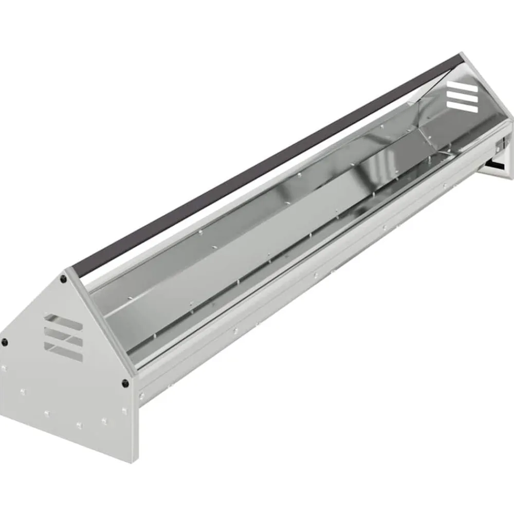 vidaXL Canalón de alimentación para pollos Plateado 108 x 20,5 x 20 cm Acero galvanizado Discount