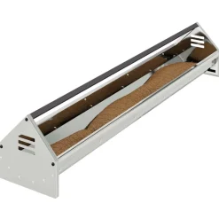 vidaXL Canalón de alimentación para pollos Plateado 108 x 20,5 x 20 cm Acero galvanizado Discount
