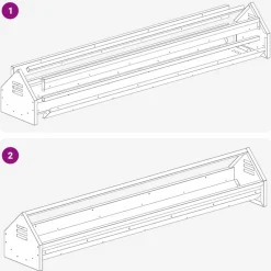 vidaXL Canalón de alimentación para pollos Plateado 108 x 20,5 x 20 cm Acero galvanizado Discount