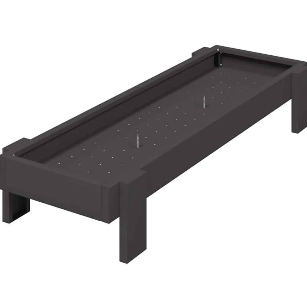 vidaXL Canalón de alimentación para pollos 80 x 28 x 13.5 cm Negro Online