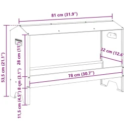 vidaXL Productos Para Mascotas-Canalón de alimentación para pollos Plateado 81 x 32 x 53,5 cm