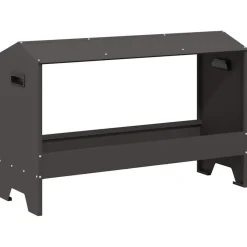 vidaXL Canalón de alimentación para pollos 81 x 32 x 53,5 cm Negro Online