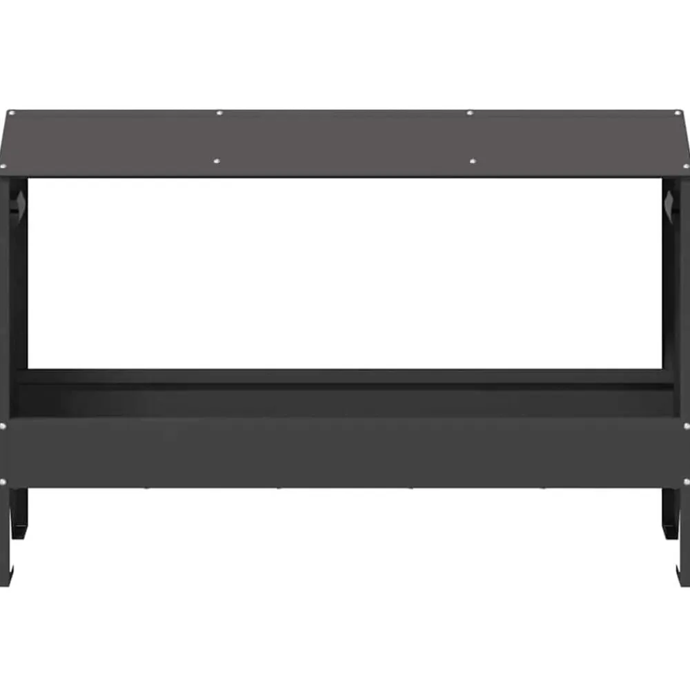 vidaXL Canalón de alimentación para pollos 81 x 32 x 53,5 cm Negro Online