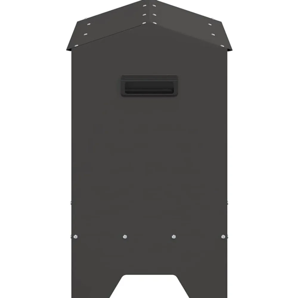 vidaXL Canalón de alimentación para pollos 81 x 32 x 53,5 cm Negro Online