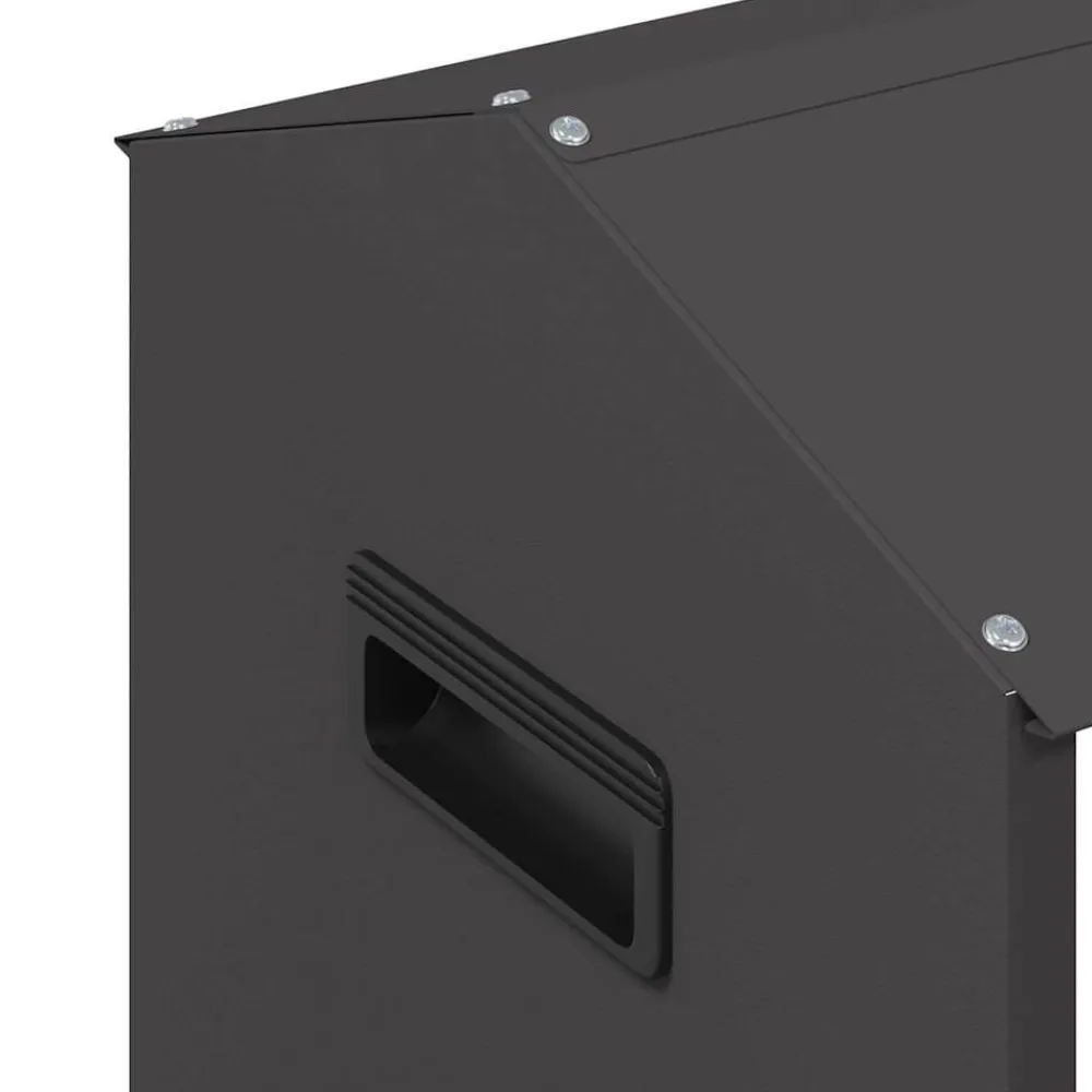 vidaXL Canalón de alimentación para pollos 81 x 32 x 53,5 cm Negro Online