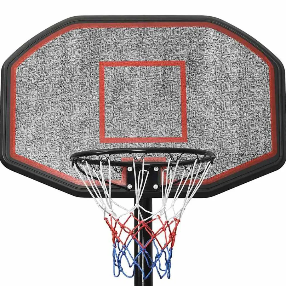 vidaXL Canasta de baloncesto polietileno 258-363 cm Negro New
