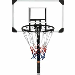 vidaXL Equipamiento Para Atletismo-Canasta de baloncesto policarbonato transparente 216-250 cm