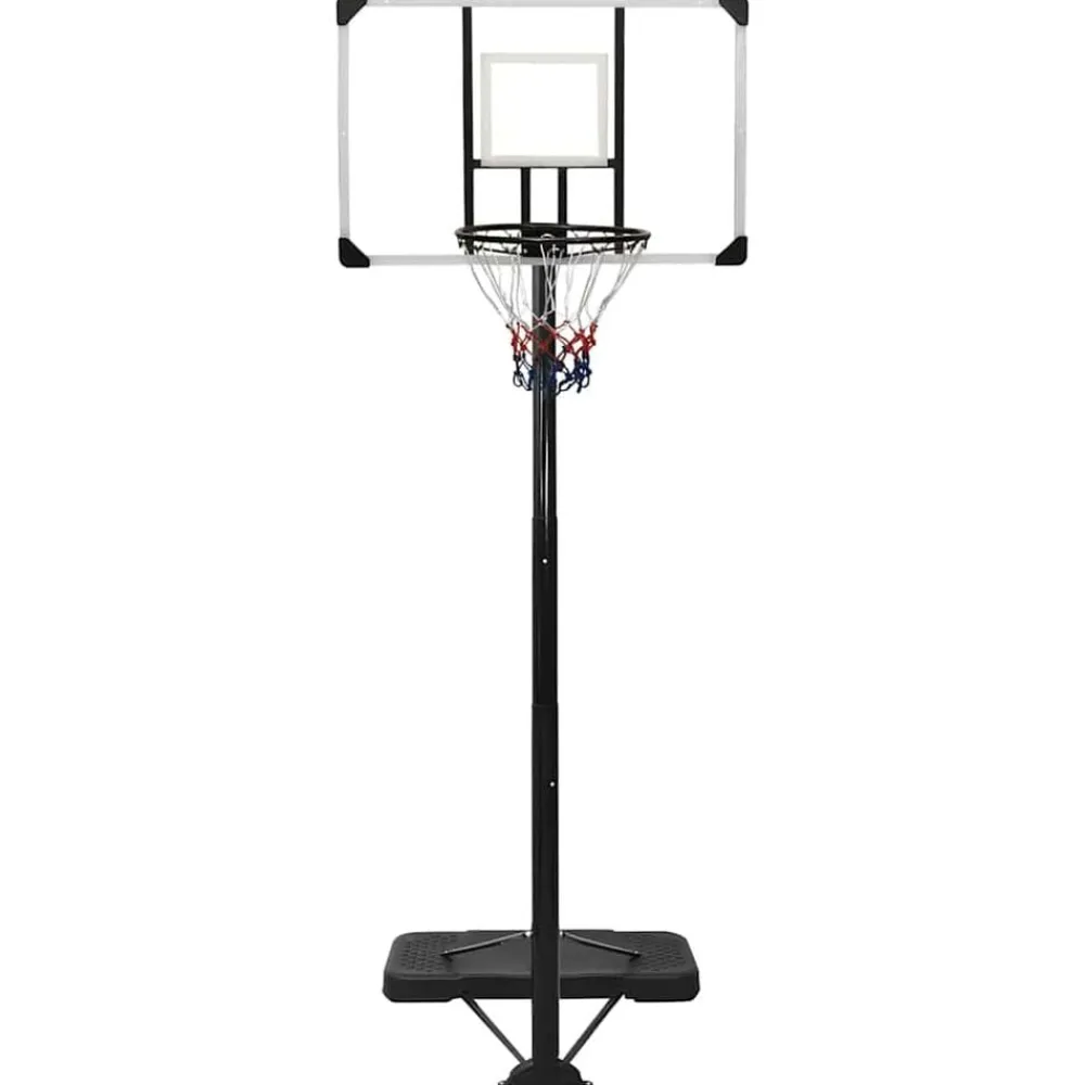 vidaXL Canasta de baloncesto policarbonato transparente 256-361 cm
