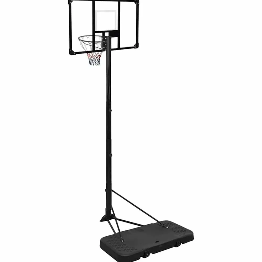 vidaXL Canasta de baloncesto policarbonato transparente 256-361 cm