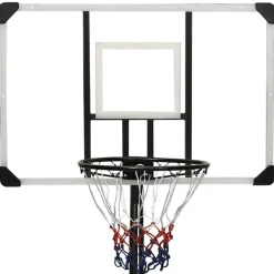 vidaXL Canasta de baloncesto policarbonato transparente 256-361 cm