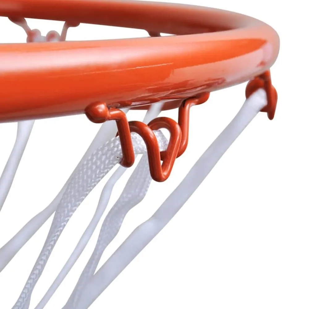 vidaXL Canasta de baloncesto con red 45 cm Naranja Discount