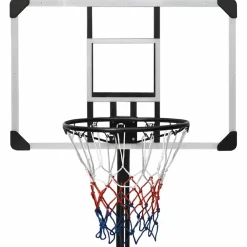vidaXL Canasta de baloncesto policarbonato transparente 235-305 cm Clearance