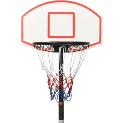 vidaXL Canasta de baloncesto polietileno 216-250 cm Blanco Sale