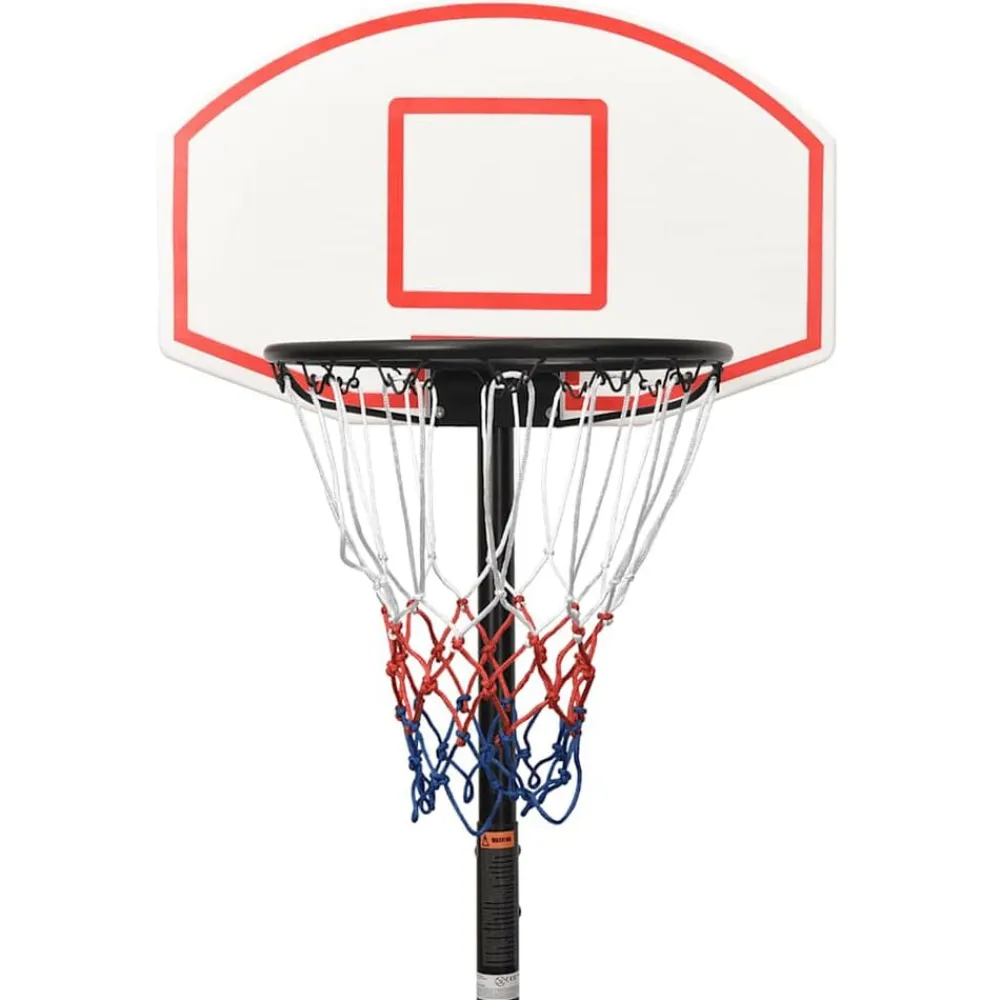 vidaXL Canasta de baloncesto polietileno 216-250 cm Blanco Sale