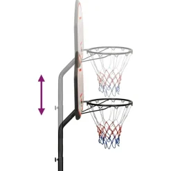 vidaXL Equipamiento Para Atletismo-Canasta de baloncesto polietileno 237-307 cm