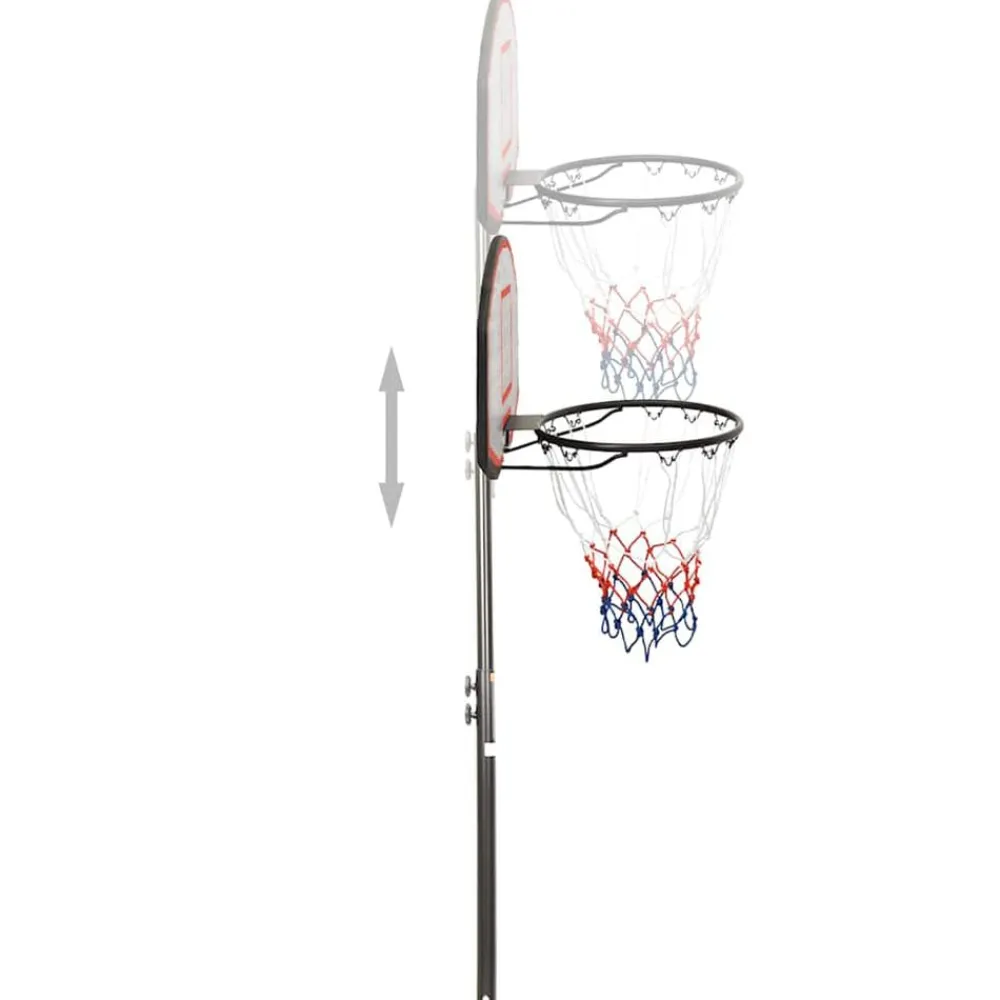 vidaXL Canasta de baloncesto polietileno 216-250 cm Negro Outlet