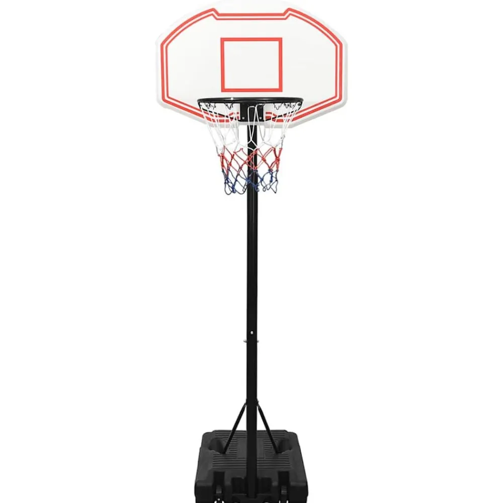 vidaXL Canasta de baloncesto polietileno 237-307 cm Blanco Outlet