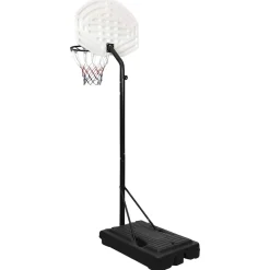 vidaXL Canasta de baloncesto polietileno 237-307 cm Blanco Outlet