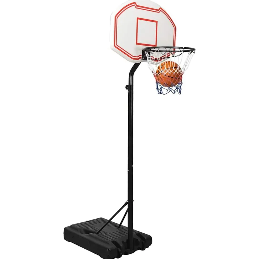 vidaXL Canasta de baloncesto polietileno 237-307 cm Blanco Outlet