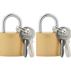 vidaXL Candado en U con llaves 2 pcs Latón Hierro Clearance
