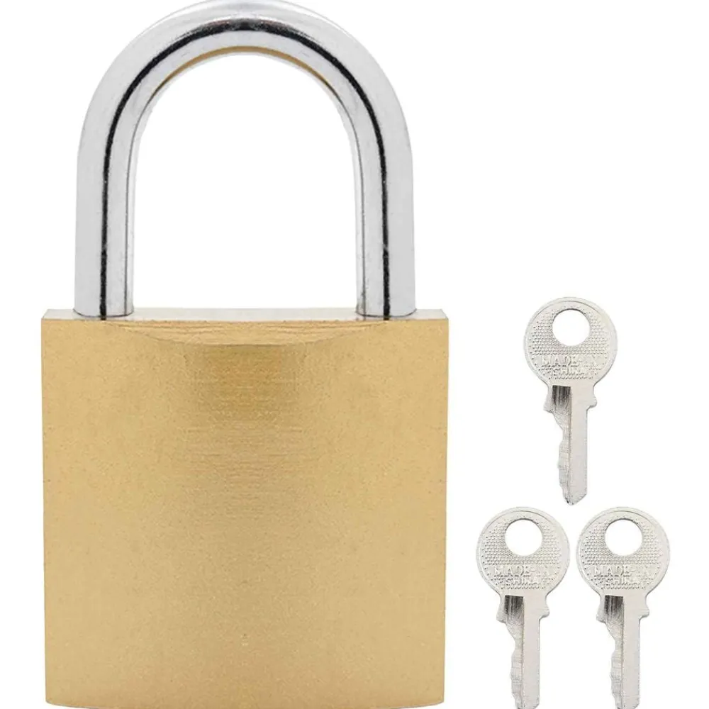 vidaXL Candado en U con llaves 6 pcs Latón Hierro Clearance