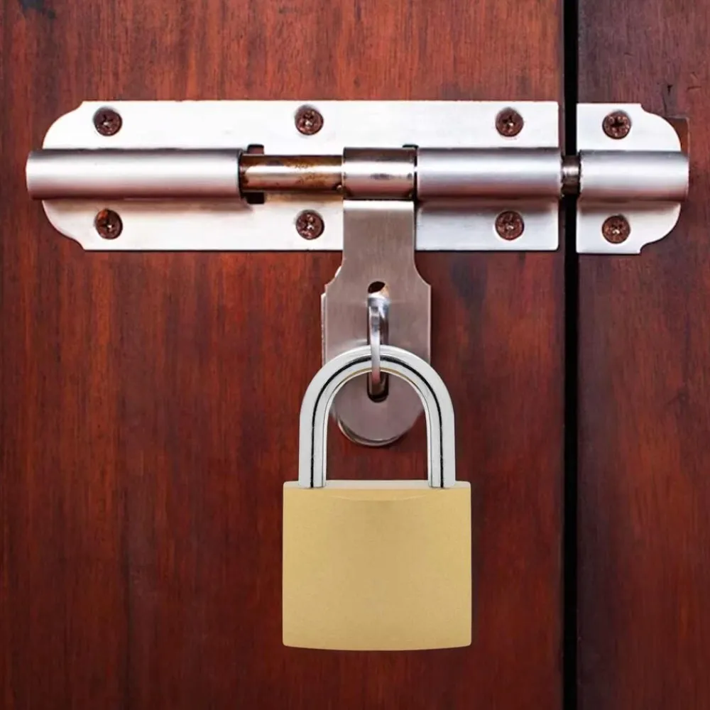 vidaXL Llaves Y Cerrojos-Candado en U con llaves 12 pcs Latón Hierro