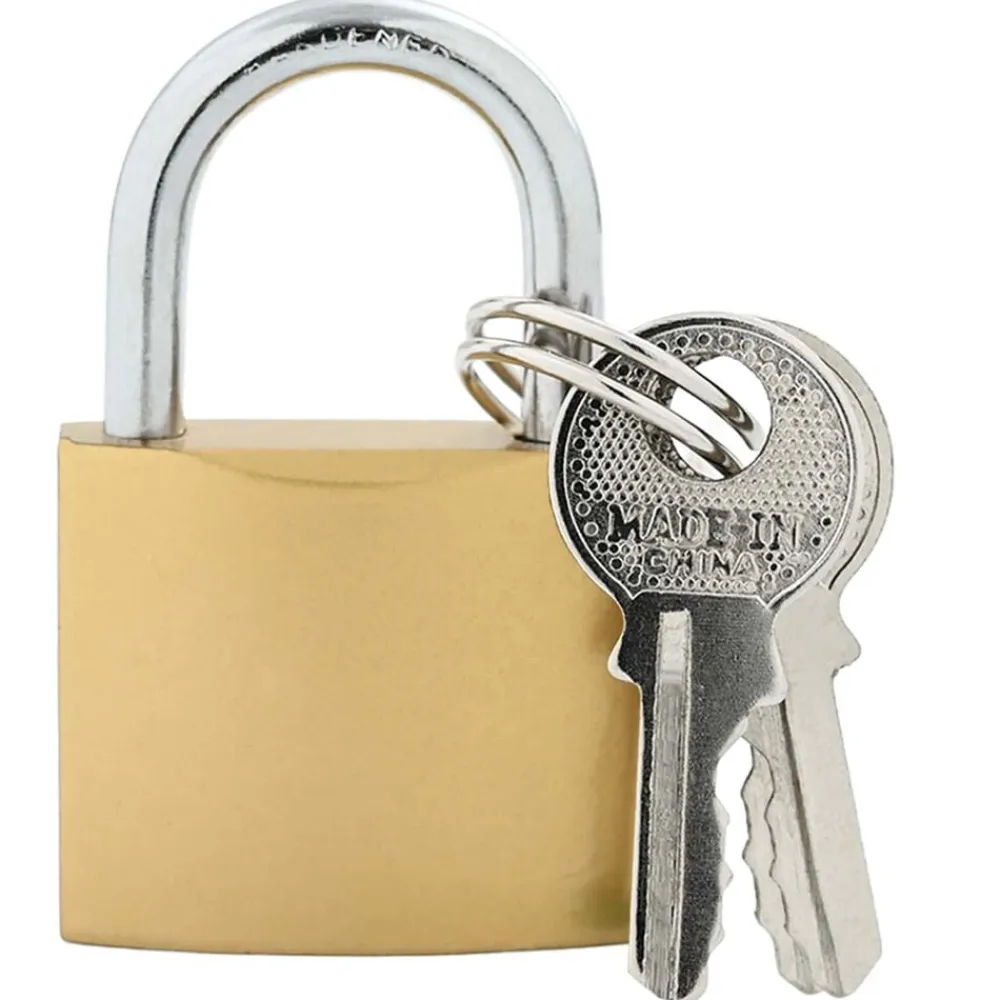 vidaXL Candado en U con llaves 6 pcs Latón Hierro Outlet