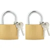 vidaXL Candado en U con llaves 2 pcs Latón Hierro Outlet