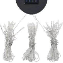vidaXL Carpa cenador de jardín con tira de luz LED 3x3 m Blanco Hot