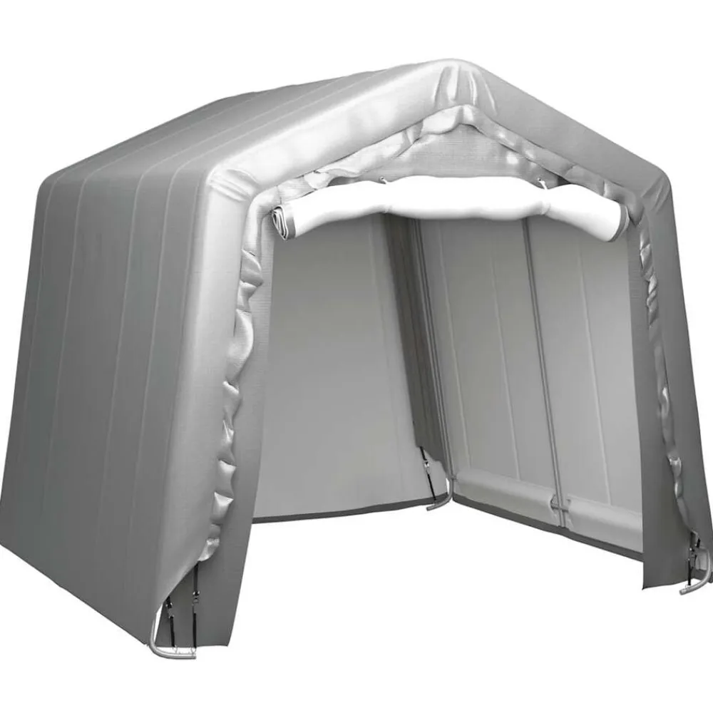 vidaXL Carpa de almacenamiento acero gris 240x240 cm Best