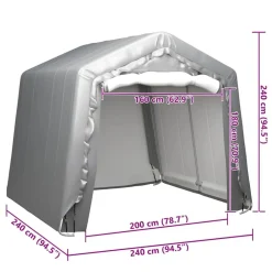 vidaXL Carpa de almacenamiento acero gris 240x240 cm Best