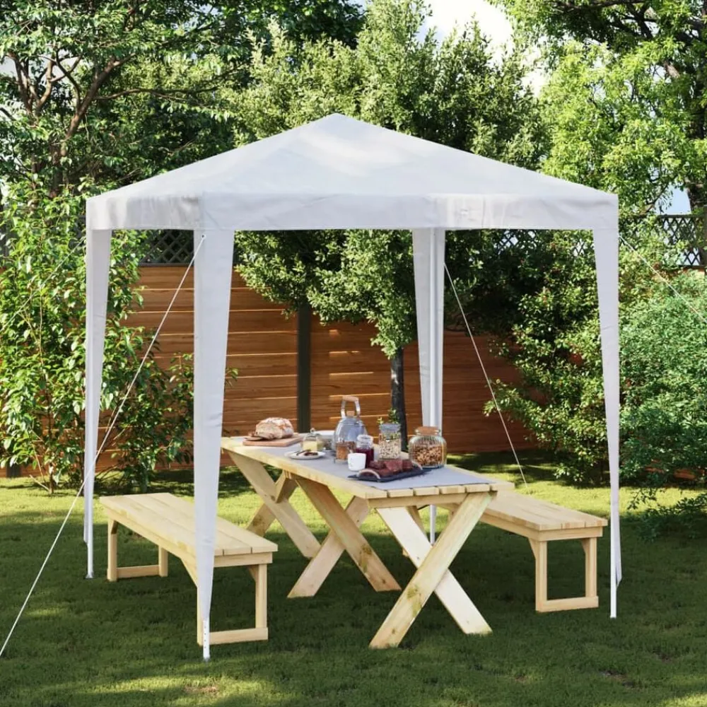 vidaXL Carpa de celebraciones blanca 2x2 m Blanco Clearance