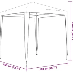 vidaXL Carpa de celebraciones blanca 2x2 m Blanco Clearance