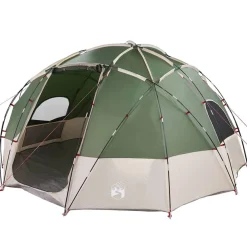 vidaXL Carpa de cúpula con techo 475 x 475 x 235 cm tafetán Verde Online
