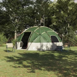 vidaXL Carpa de cúpula con techo 475 x 475 x 235 cm tafetán Verde Online