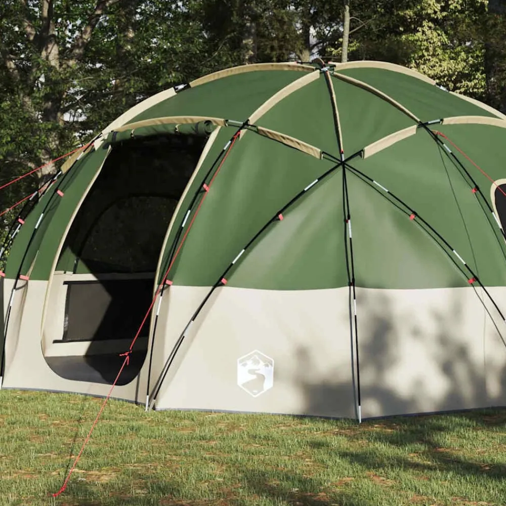 vidaXL Carpa de cúpula con techo 475 x 475 x 235 cm tafetán Verde Online
