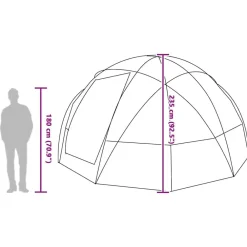 vidaXL Actividades Al Aire Libre-Carpa de cúpula con techo 475 x 475 x 235 cm tafetán