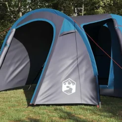 vidaXL Carpa de cúpula Iglú con techo 384 x 254 x 170 cm Azul Discount