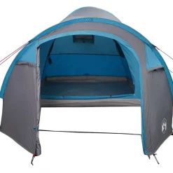 vidaXL Carpa de cúpula Iglú con techo 384 x 254 x 170 cm Azul Discount