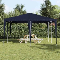 vidaXL Carpa de Fiesta 400 x 400 x 266 cm Polietileno y Acero Azul Online