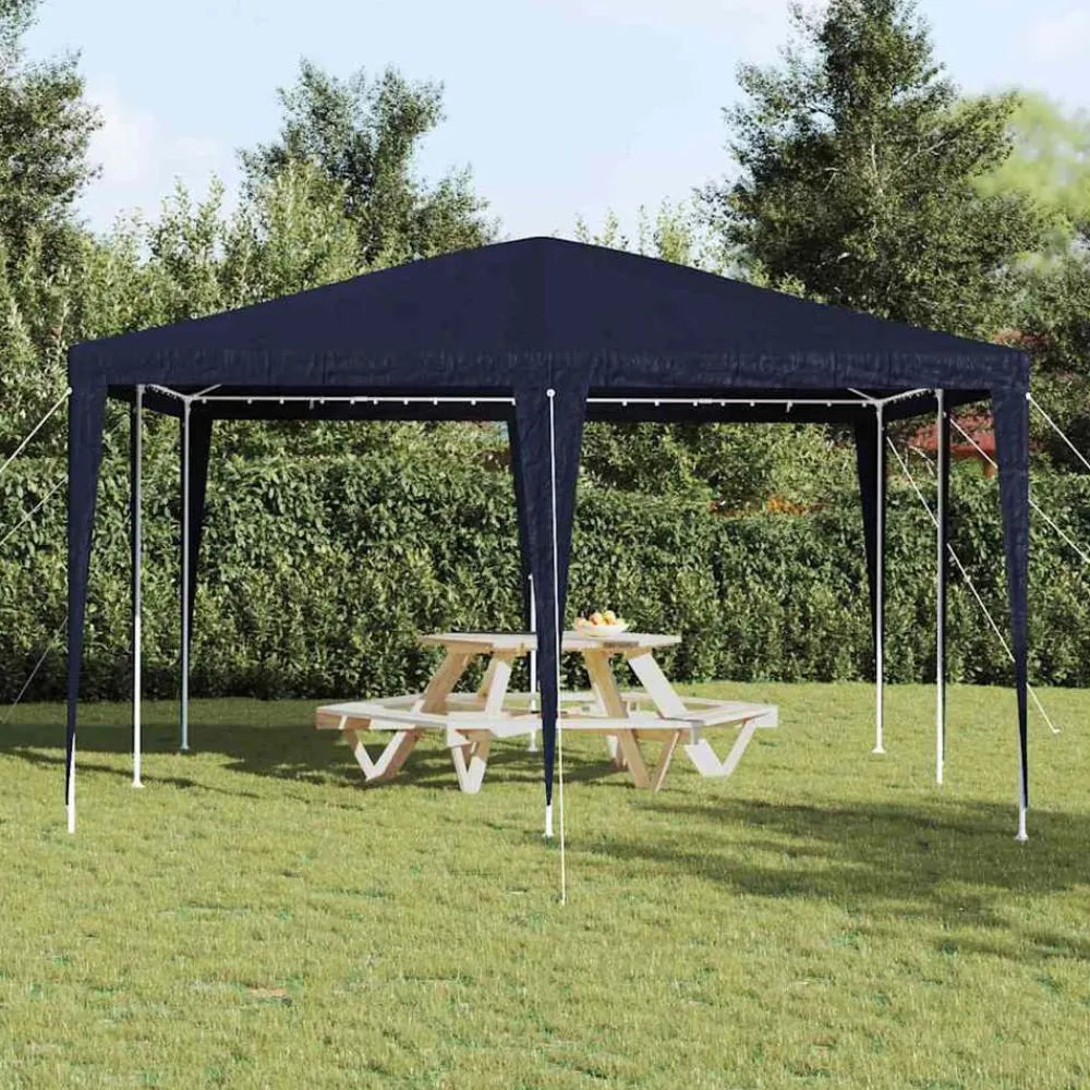vidaXL Carpa de Fiesta 400 x 400 x 266 cm Polietileno y Acero Azul Online