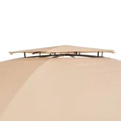 vidaXL Jardín-Carpa de jardín con cortinas hexagonal 360x265 cm
