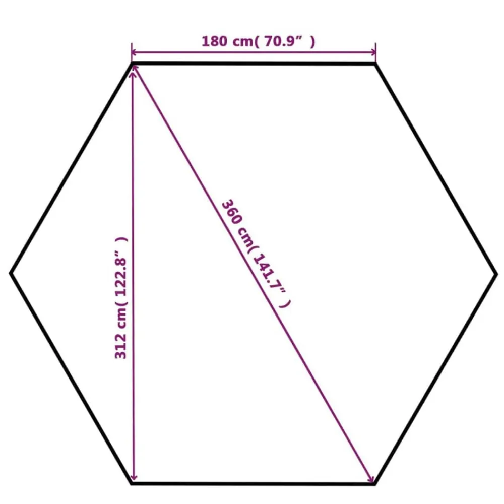 vidaXL Jardín-Carpa de jardín con cortinas hexagonal 360x265 cm