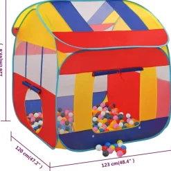 vidaXL Carpa de juegos con 550 bolas 123x120x126 cm Multicolor 2 Discount