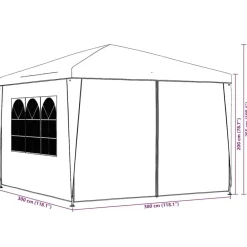 vidaXL Jardín-Carpa para celebraciones 3x3 m