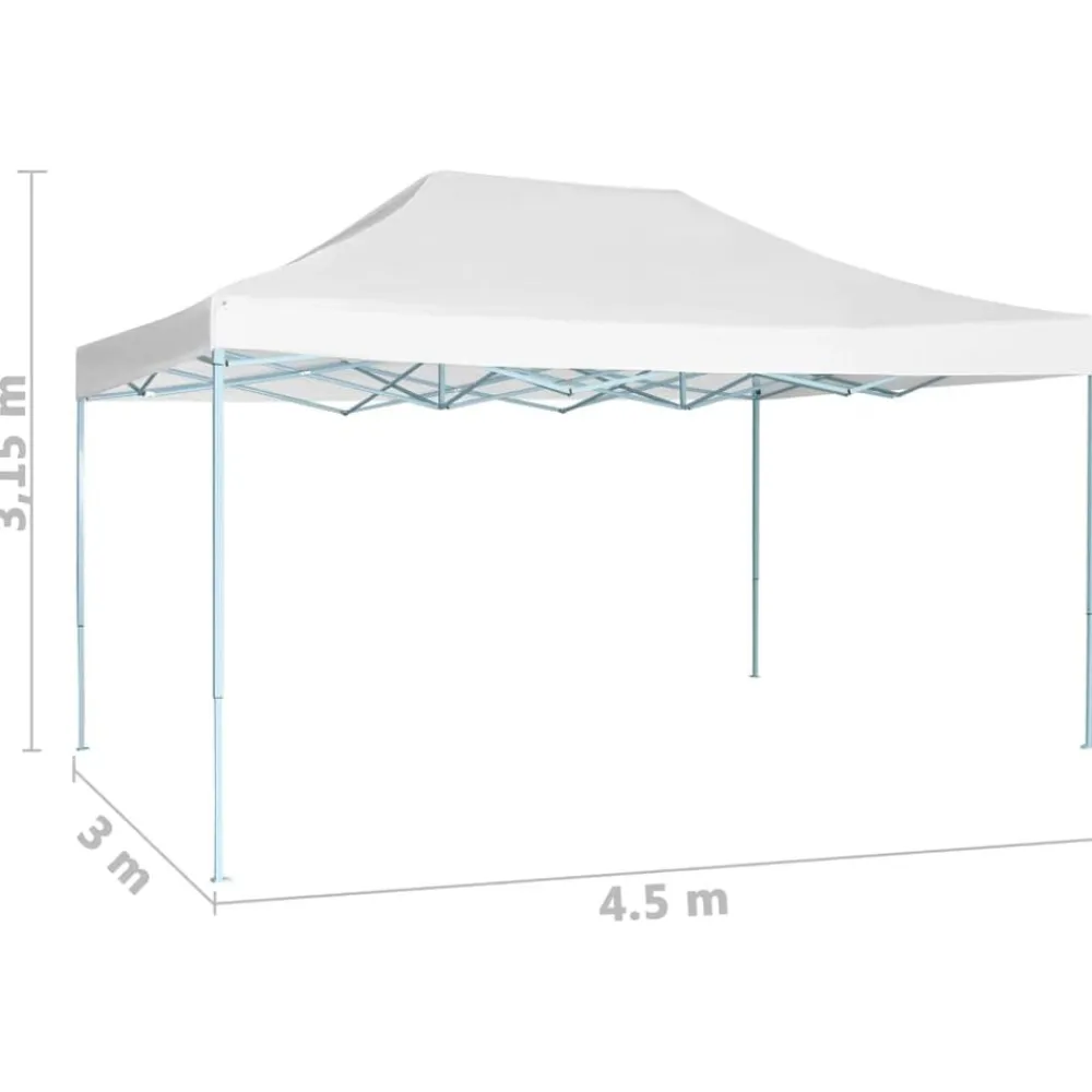 vidaXL Jardín-Carpa para celebraciones plegable blanco 3x4,5 m