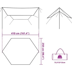 vidaXL Carpa para coche impermeable Verde Clearance