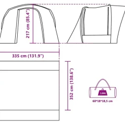 vidaXL Carpa para coche impermeable Azul Online
