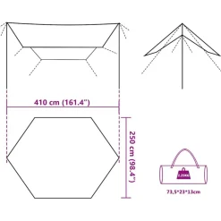 vidaXL Actividades Al Aire Libre-Carpa para coche impermeable